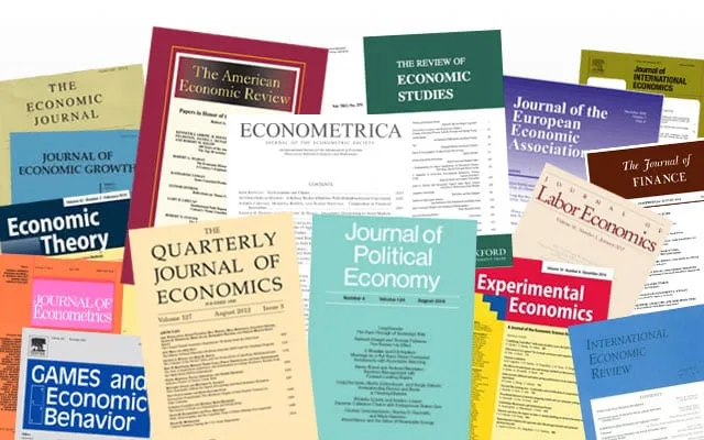 cover images of many of the top academic journals in Economics