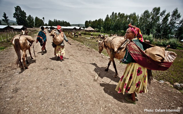 Women walking home in Ethiopia