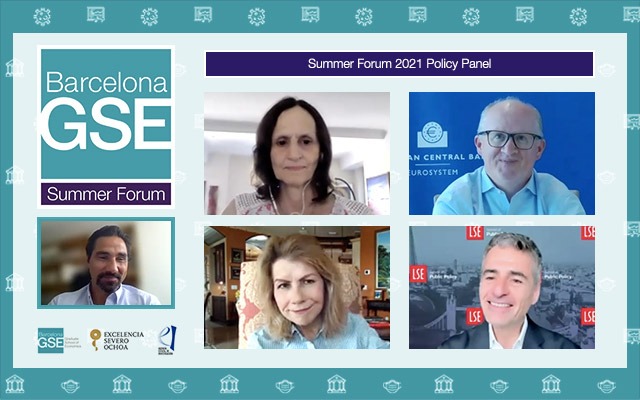 BSE Summer Forum 2021 Policy Panel Screenshots of panelists during video conference