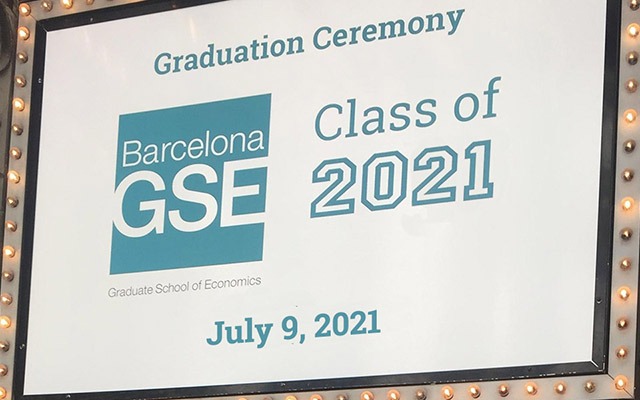 Congratulations, Class of 2021! Theater marquee announcing Class of 2021 Graduation Ceremony