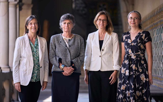 Teresa Garcia-Milà (BSE Director), Lucrezia Reichlin (LBS), Sofia Rodríguez (Banc Sabadell Chief Economist), Barbara Rossi (ICREA-UPF and BSE) portrait