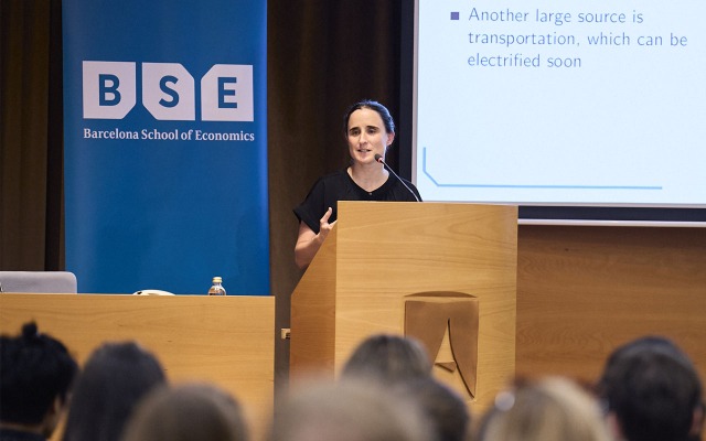Barcelona School of Economics Opening Lecture 2023-24 Mar Reguant presents in the UAB Rectorat Aula Magna